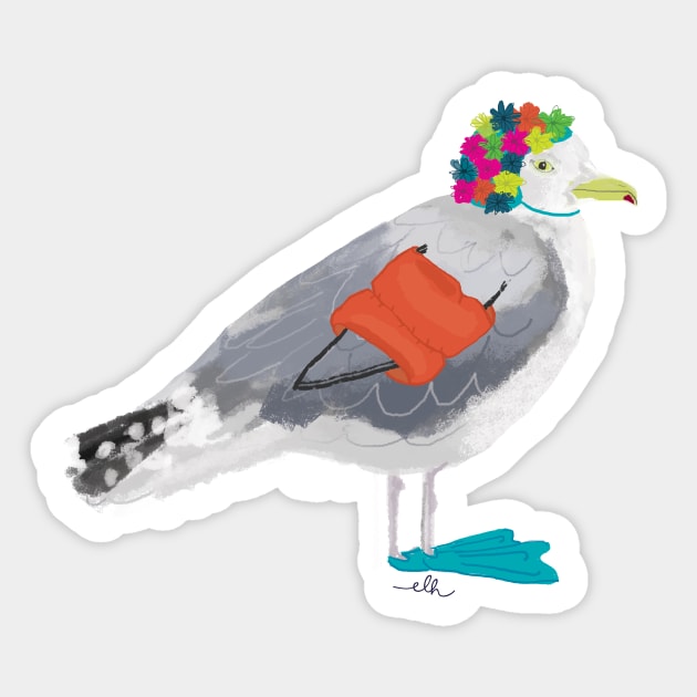 Summer Gull Sticker by EmilyLaurelHarris